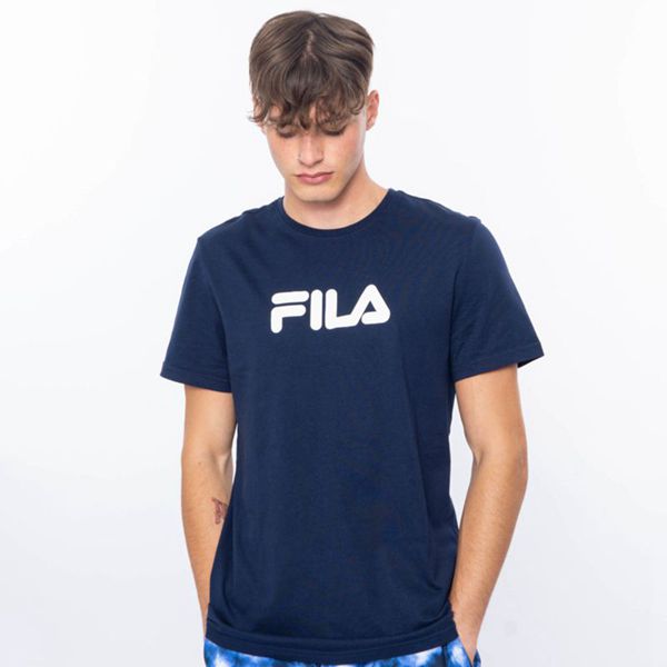 Camisetas Fila Homem Azul Marinho - Fila Mono Deckle Portugal Lisboa,GXVS-89643